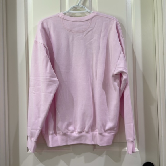 PINK/VICTORIA’S SECRET Light Pink Ivy Fleece Classic Crew Sweatshirt - Picture 4 of 7